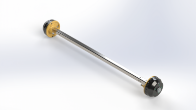 Tilta sija ar rumbām 1.8m - Piekabe ar bremzēm 14", KNOTT (N sērija)