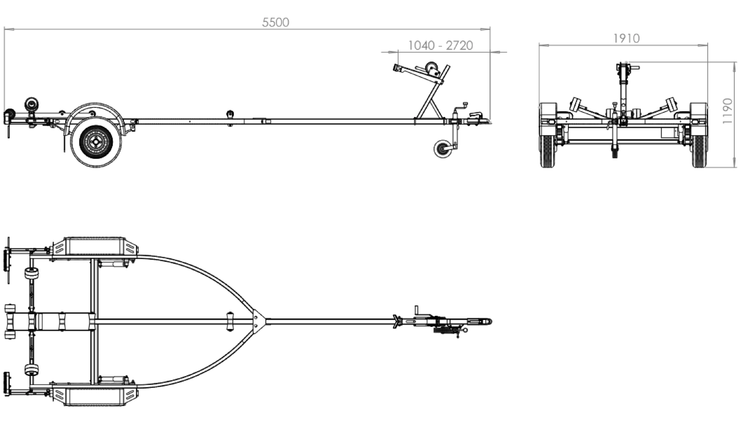 Bren-550B — tehniskais zīmējums