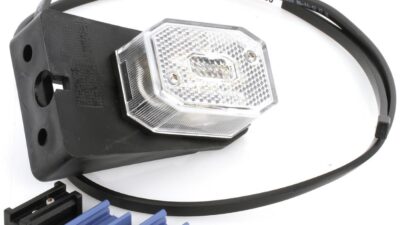 LED gabarītlukturis Flexipoint, balts, elastīgs stiprinājums ( novietojams sānos, 1m kabelis)