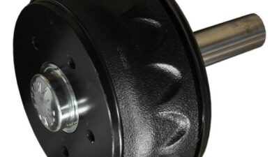 Rumba ar bremzi KNOTT 750kg 5×112, diametrs Ø40, kreisā